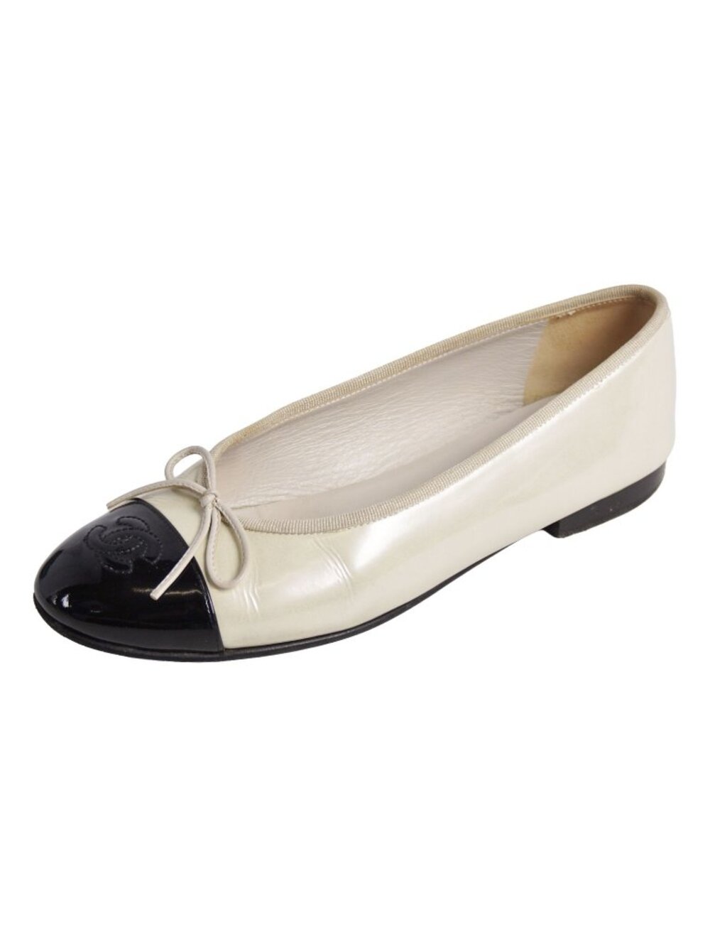 Chanel Pumps Ballerina Ribbon CC Logo Flat